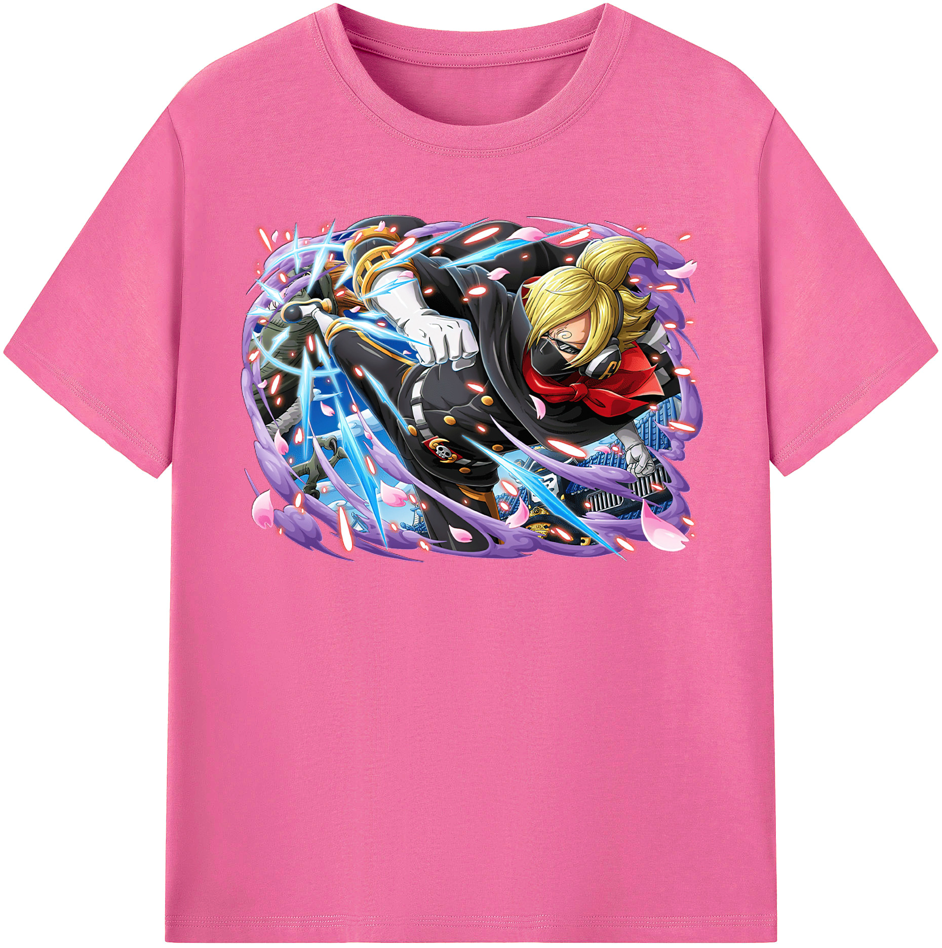 （画像用） ワンピース サンジ ONE PIECE Sanji レディースカジュアルプリントTシャツ（綿100％）